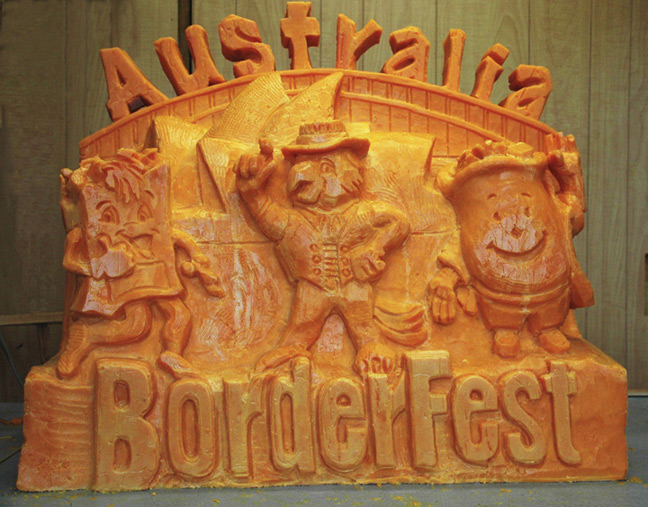 cheese sculpture for Borderfest 2010