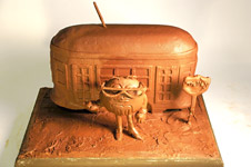 Chocolate sculpture in New Orleans by Jim Victor Food Sculpture