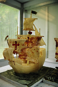 Cheese Sculpture of the Santa Maria for Sorrento, Columbus Day Parade