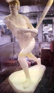 butter sculpture of Jim Rice, Baseball Player at Anderson County Fair, Anderson SC