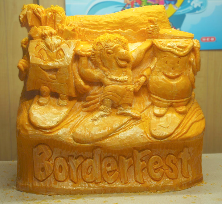 Cheese sculpture for Borderfest 2011, Hidalgo Texas. March 3-6, 2011 Theme-Hawaii