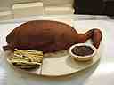 peking duck carved out of chocolate in hong Kong