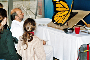 jim working on butterfly