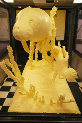manatee sculpted in butter front