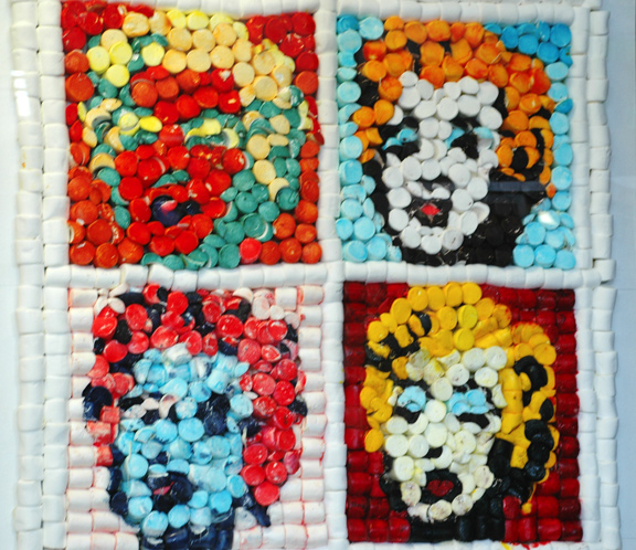 Andy Warhol's "Marilyn" in marshmallows