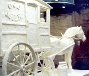 Horse and Milk Cart butter sculpture