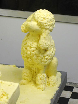 butter sculpture, poodle
