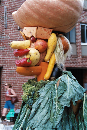closeup of Wm Penn in vegetables