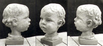Jim  Victor's plaster sculpture of philip 